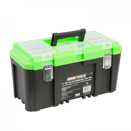 Oemtools 19" Tool Box w/Removable Tool Tray 22179